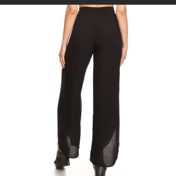 🌟HOST PICK 🌟Overlap cropped palazzo wrap pants - Picture 2 of 3